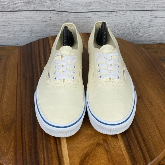 Vans Authentic Lace Up Classic Shoes Antique Off White Men’s Sneaker Size 10.5 - Picture 8 of 11